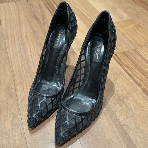 Dolce & Gabbana leather and mesh heels - Picture 1 of 6